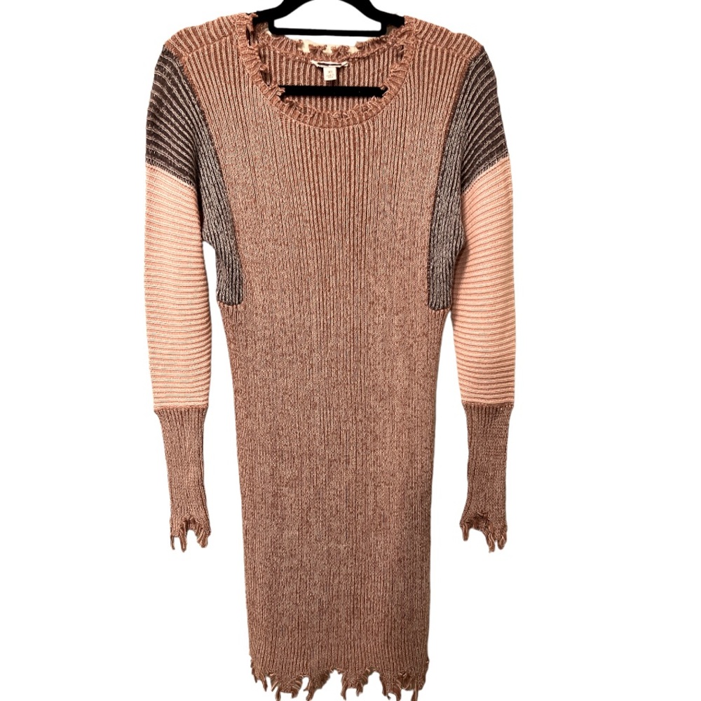 Cato’s Women’s Long Sleeve Sweater Dress Size XS Distressed Hem